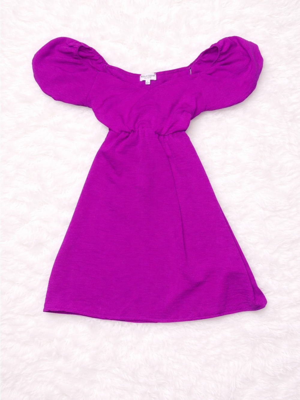 Rolla Coster Los Angeles Pink Puff Sleeve Mini Dress Small Barbiecore Coquette